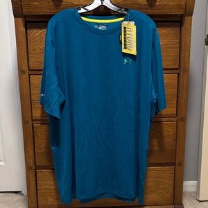 Under Armour Heatgear Short Sleeve Shirt Teal Men’s Size XXL